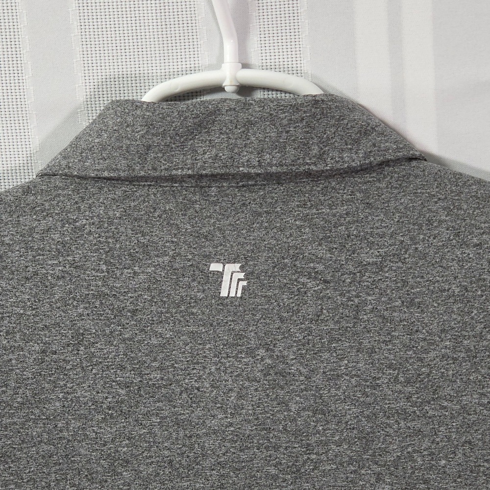Tuff Athletics Polo Shirt Womens L Gray Short Sleeve Performance Active Stretch - Picture 11 of 12